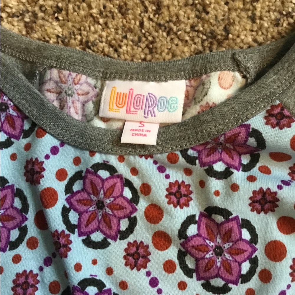 Lularoe Randy blue floral* - Picture 3 of 5